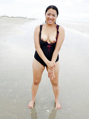 asian mature bikini beach