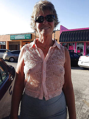 amateur granny mature big boobs cleavage