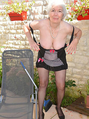 topless granny pantyhose in public